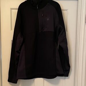 Spyder Men's Black 1/4 Zip Sweater